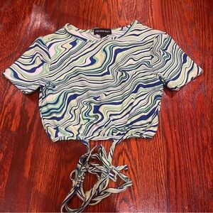 Colorful Swirl Crop Top
